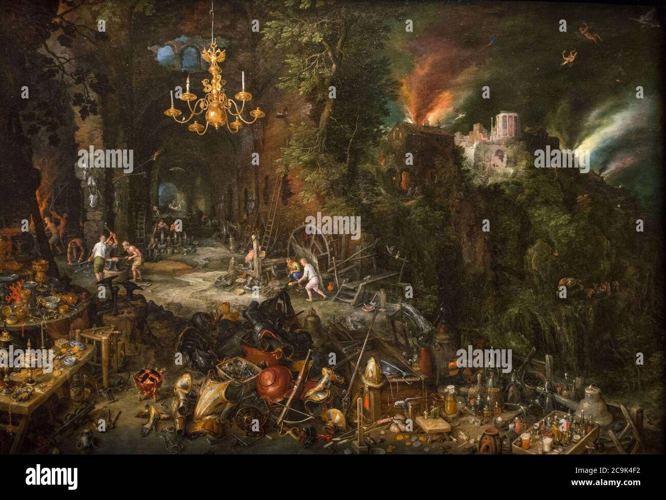 Jan Brueghel (I) - Allegorie des Feuers. Stockfoto