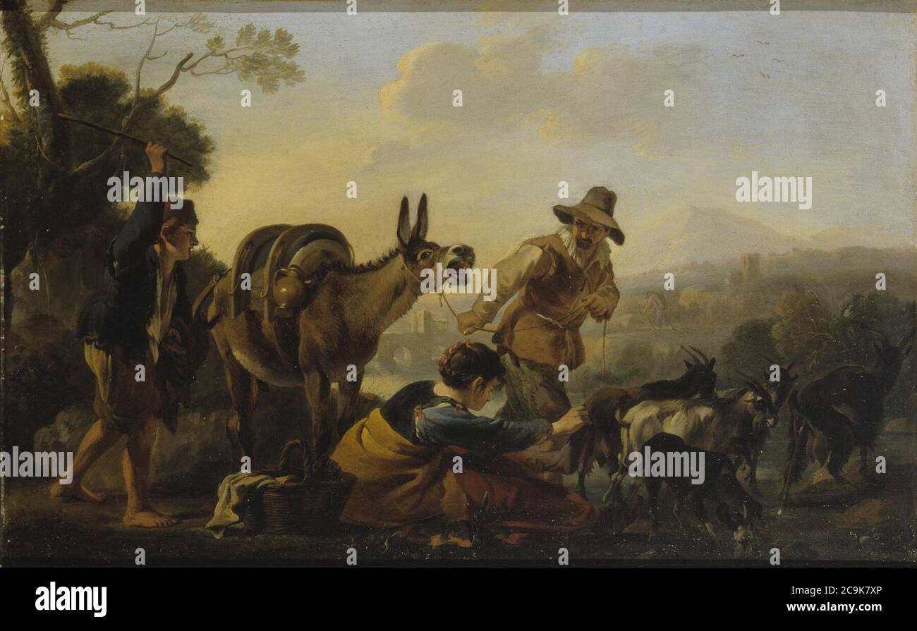 Jan Miel - Genre-Szene Stockfoto