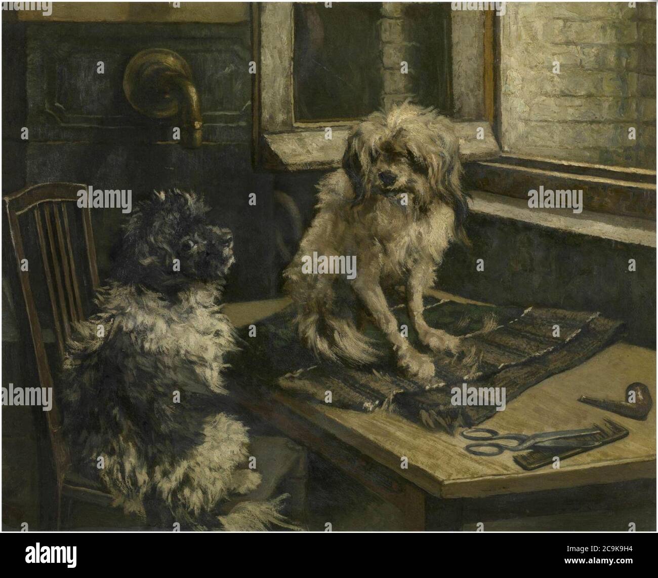 Jan Stobbaerts - Hunde. Stockfoto