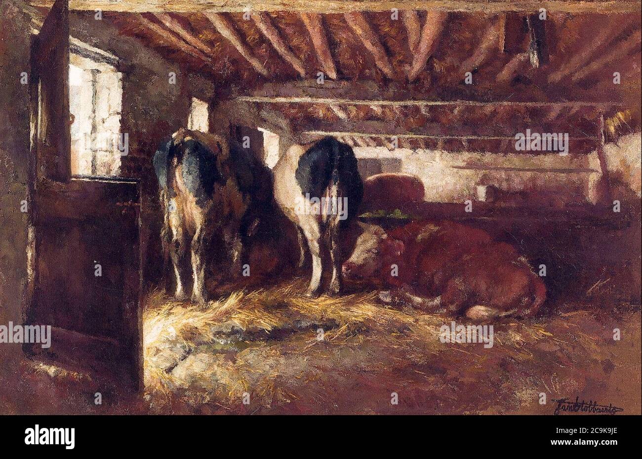 Jan Stobbaerts - nach dem Essen. Stockfoto