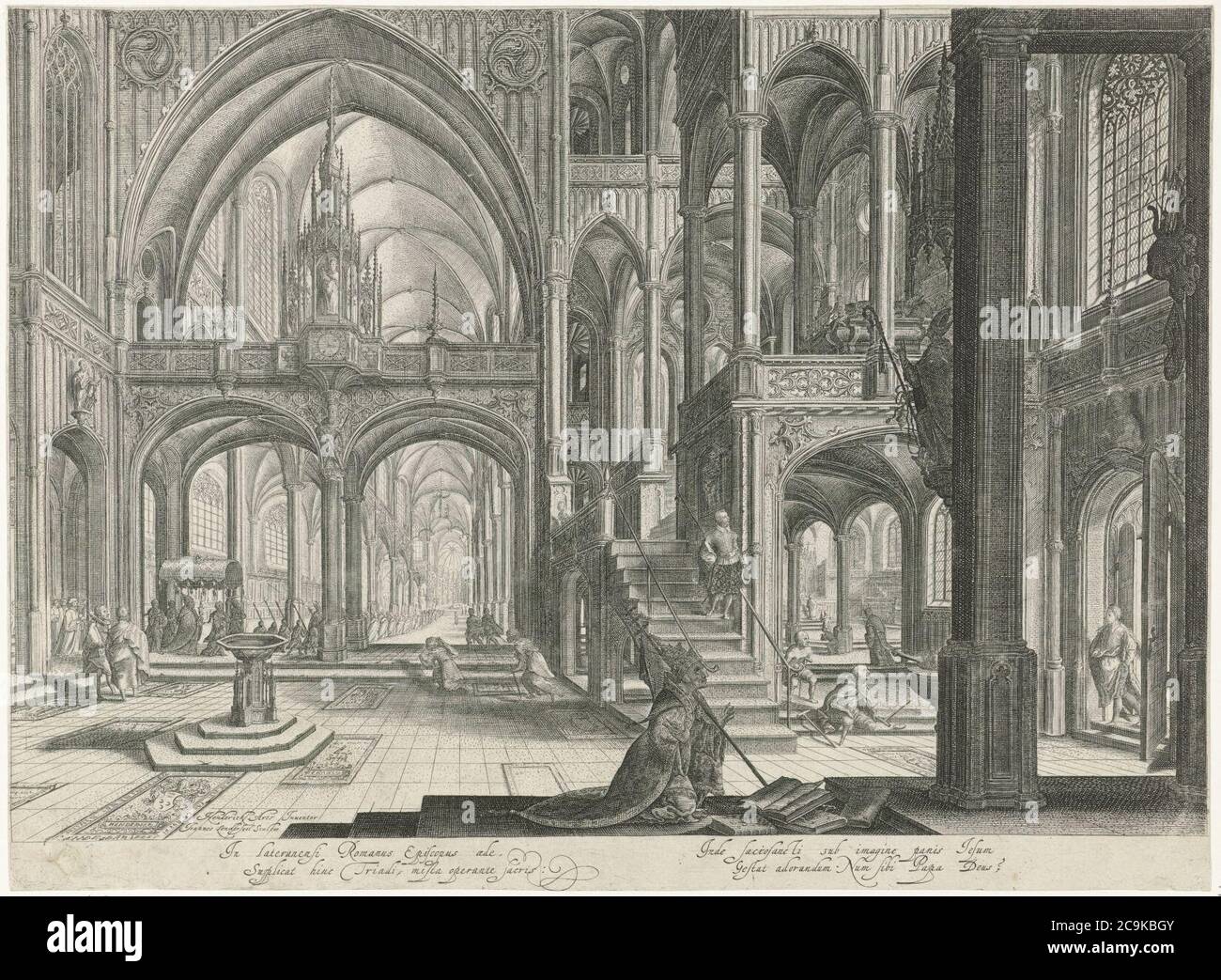 Jan van Londerseel - Innere des Lateran-Heiligen Johannes in Rom. Stockfoto