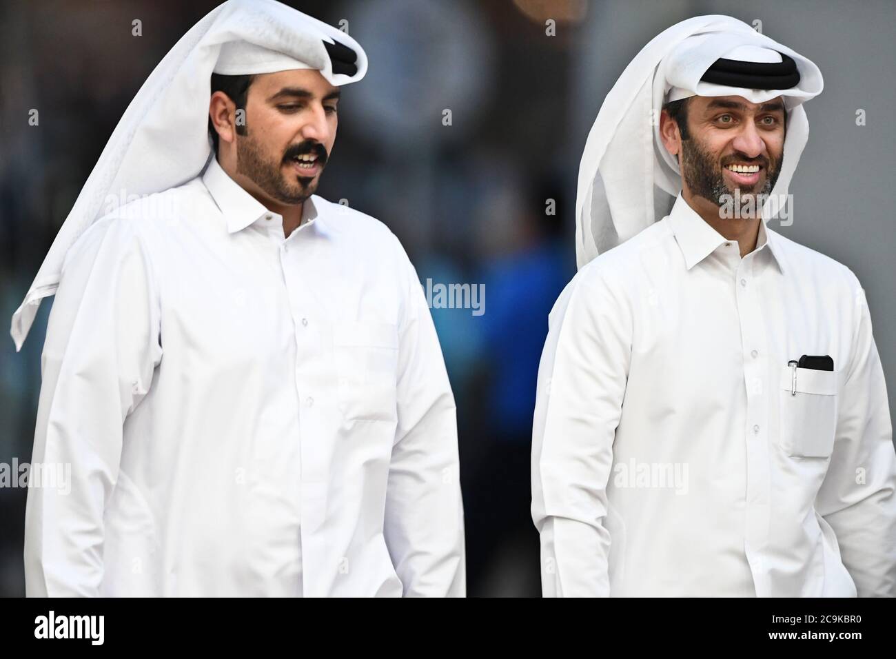 Saudi-muslimische Männer, Doha, Katar Stockfoto