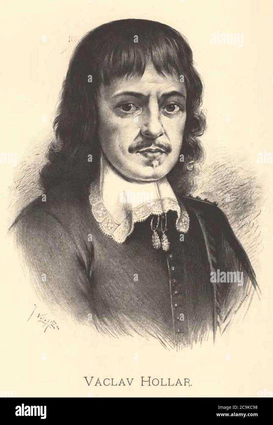 Jan Vilímek - Václav Hollar. Stockfoto