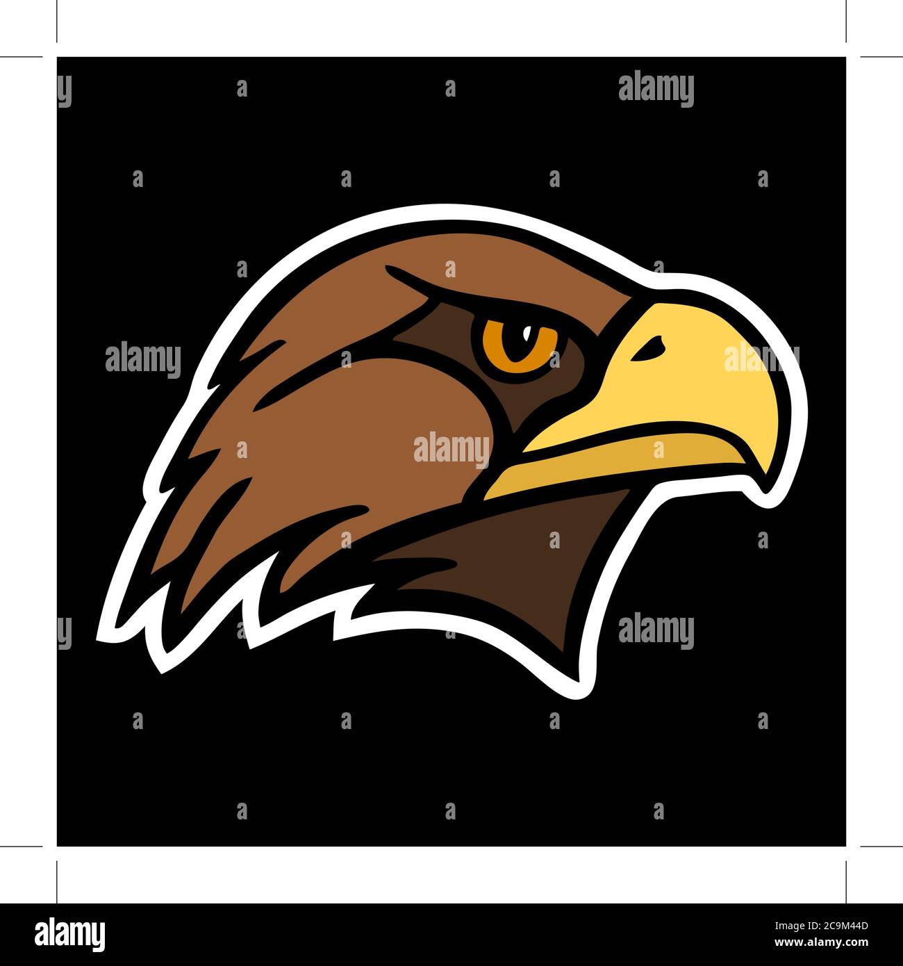Adler. Der Kopf eines Raubvogels. Stock Vektor