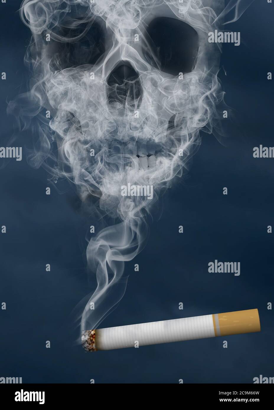Das Rauchen tötet - 3D-Konzept Stockfoto