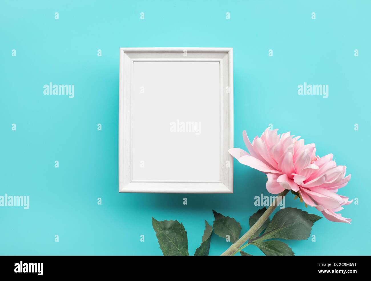 Bilderrahmen mit bunten Blume.Hintergrunddesign decoration.no Personen Stockfoto