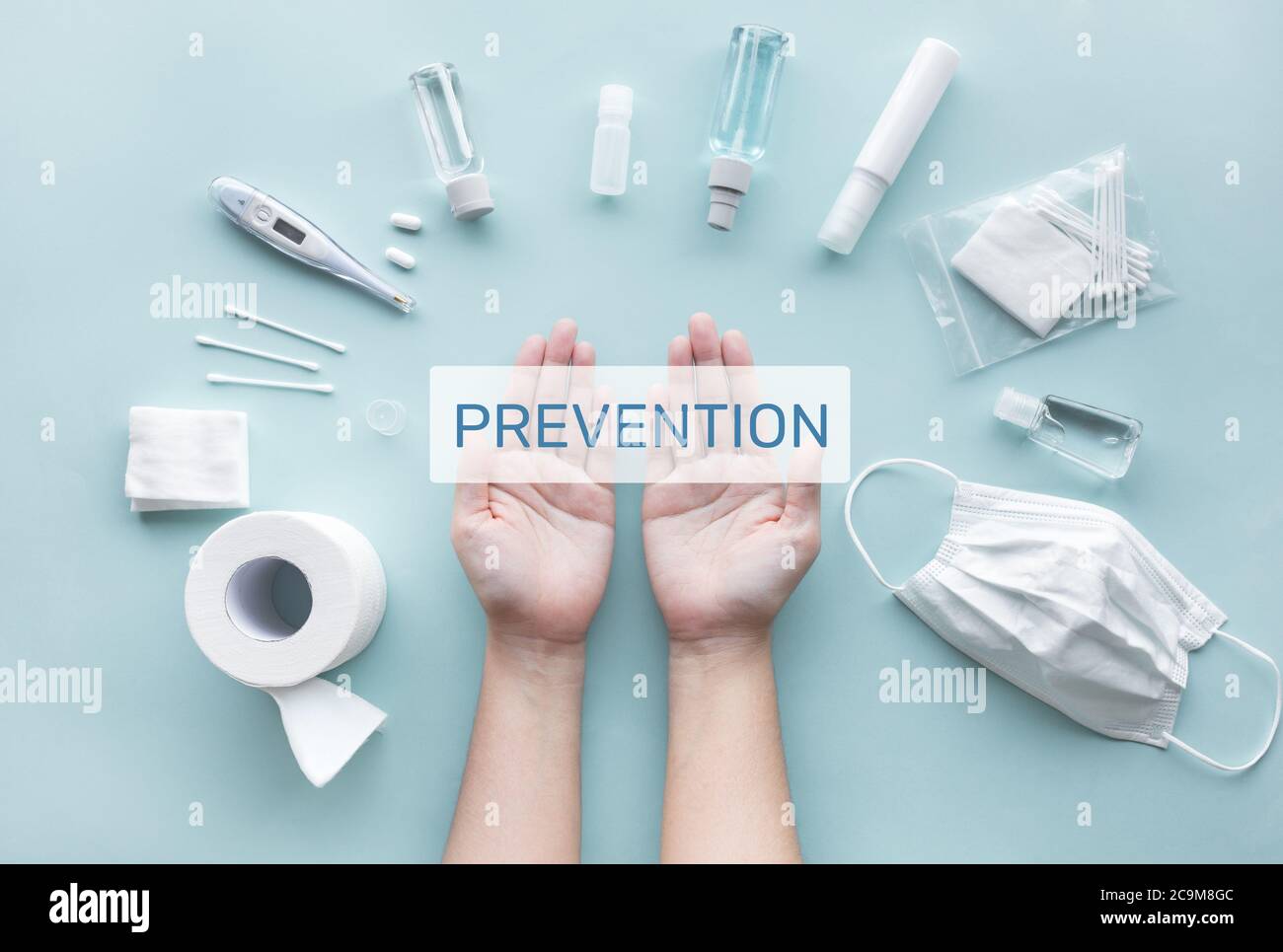 Prävention und schützen Sie sich Konzepte auf Coronavirus ( covid-19 ) Ausbruchsituation.medizinische Versorgung.Körperpflege.Waschen und Reinigen Ihrer ha Stockfoto