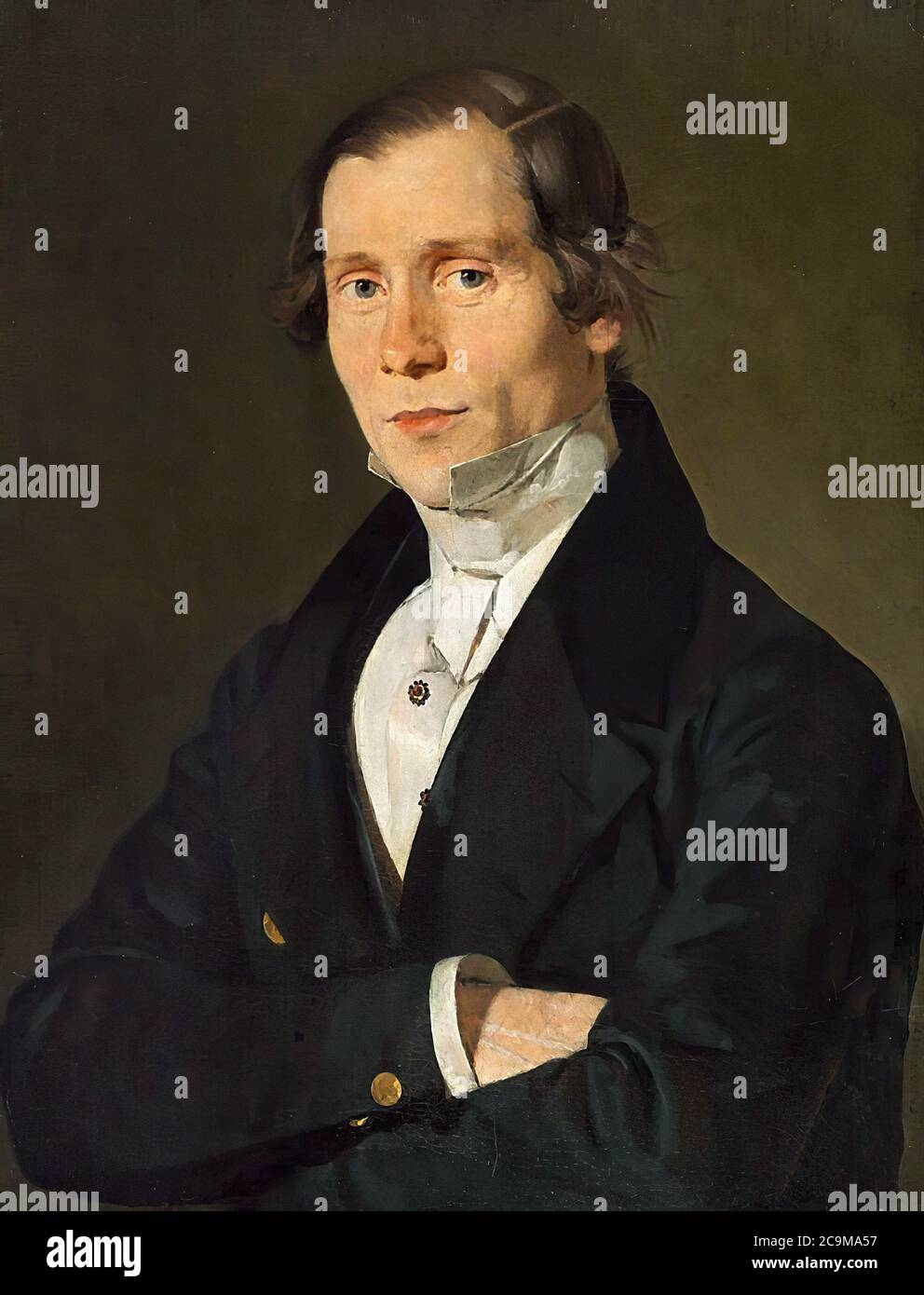 Jensen Christian Albrecht - ein Gentleman's Portrait - Dänische Schule - 19. Und Anfang des 20. Jahrhunderts Stockfoto