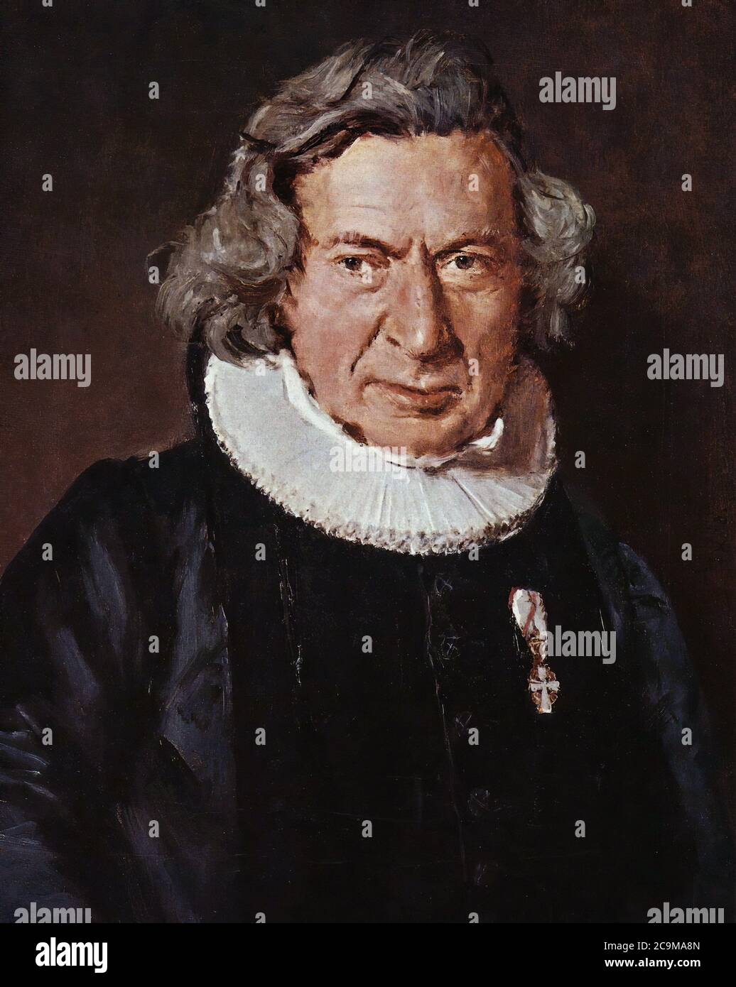 Jensen Christian Albrecht - Portrait von Dr. A. G. Rudelbach - Dänische Schule - 19. Und Anfang des 20. Jahrhunderts Stockfoto