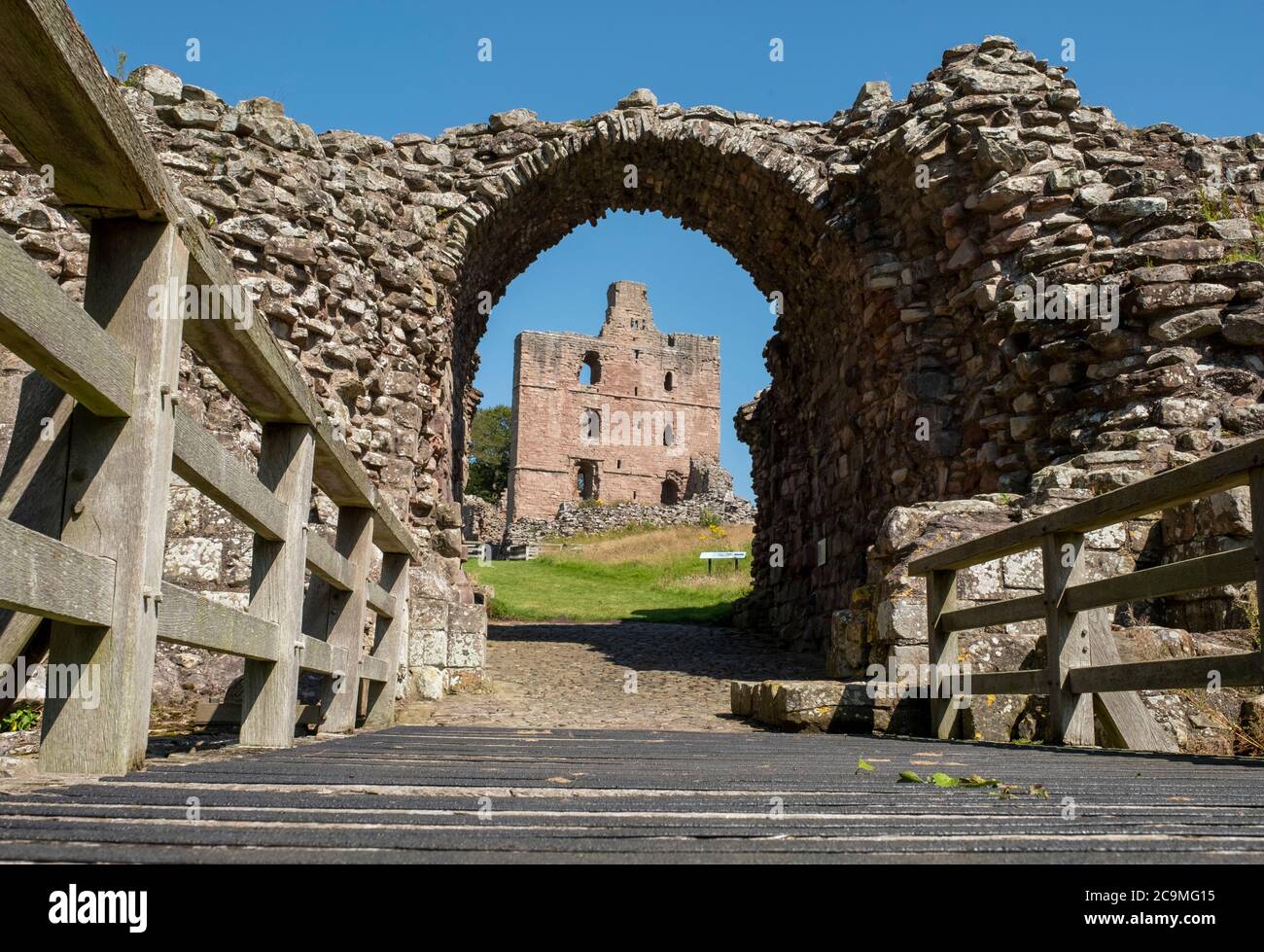 Schloss Norham, Northumberland, England. Stockfoto