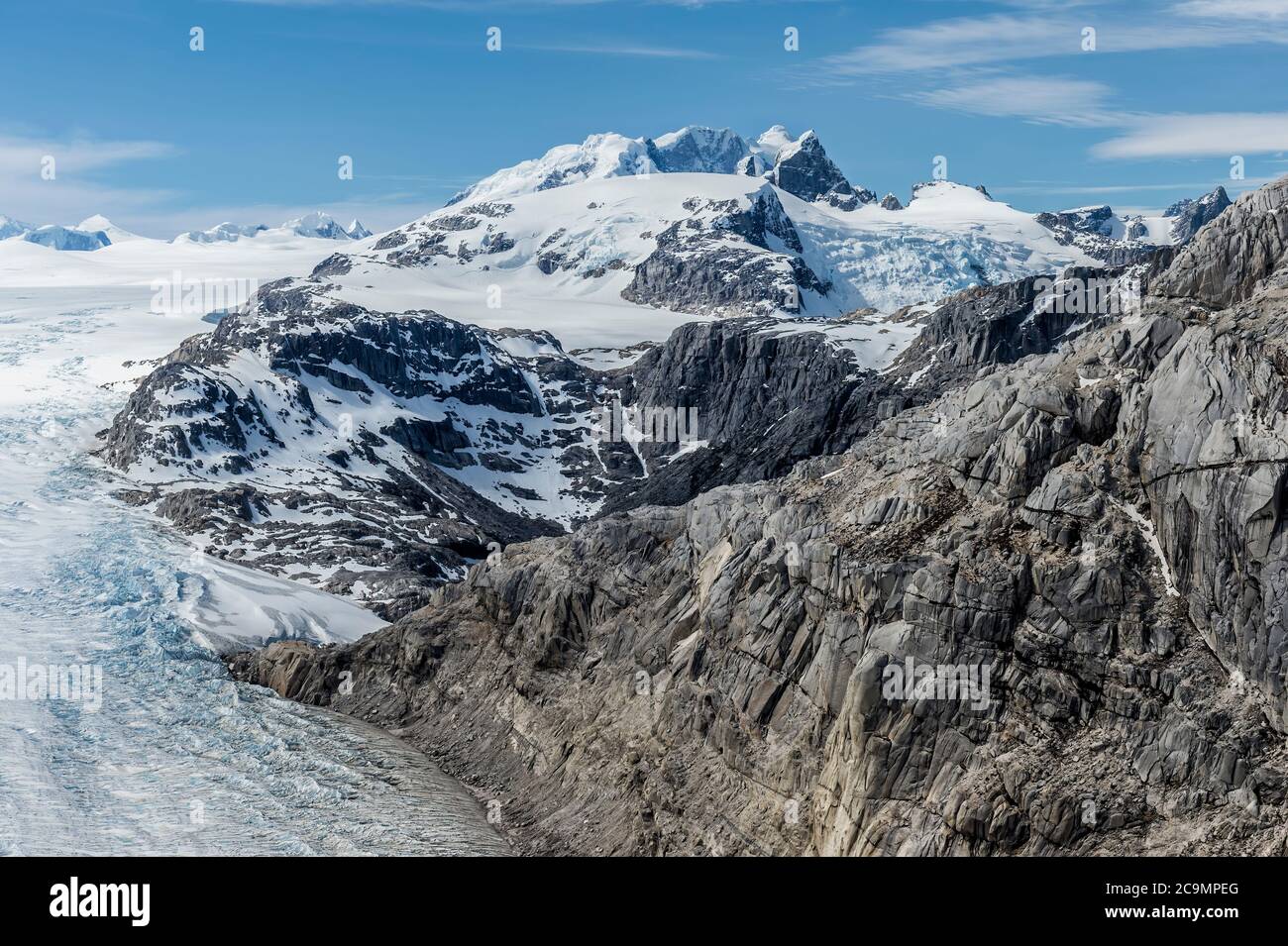 Nördliches patagonisches Eisfeld, Luftansicht, Laguna San Rafael Nationalpark, Aysen Region, Patagonien, Chile Stockfoto