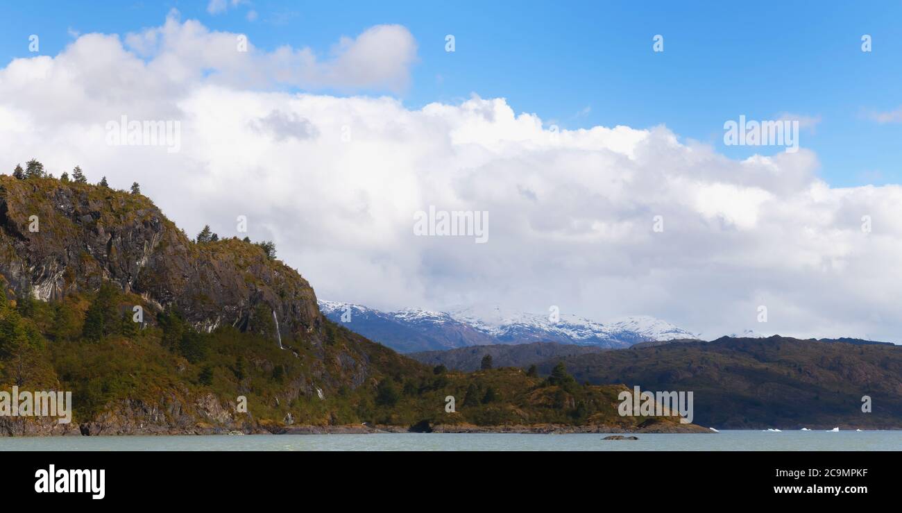 Caleta Tortel Landschaft, Aysen Region, Patagonien, Chile Stockfoto