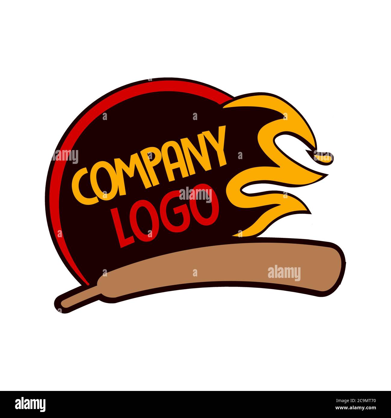 Kochen Logo oder Label. Emblem für Restaurant oder Cafe Menü Design. Schriftzug Vector Illustration Stock Vektor