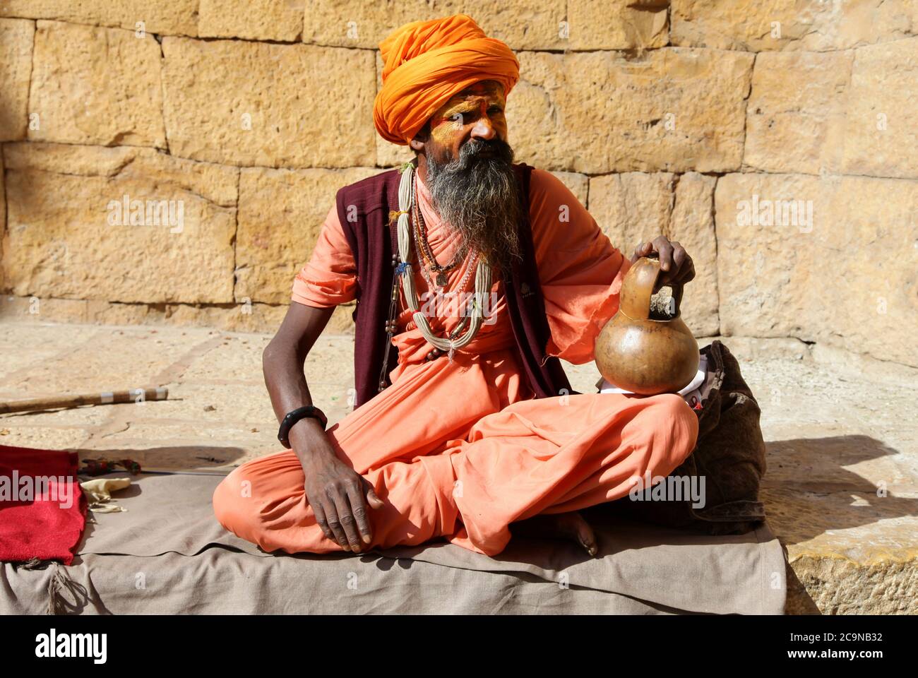 Sadhu Menschen in der Altstadt Jaisalmer. Rajastan, februar 2013 Indien Stockfoto