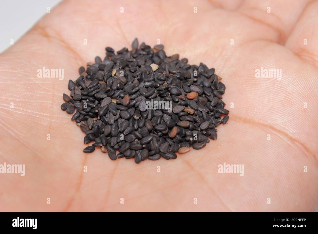 Ein Bild von schwarzen Samen Stockfoto