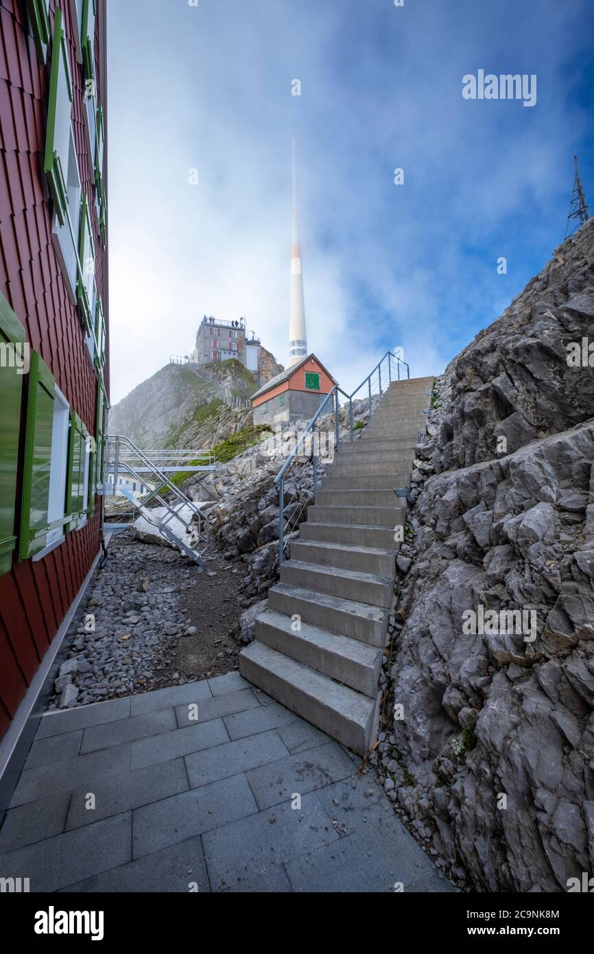 Gästehaus im Säntis in der Schweiz Stockfoto