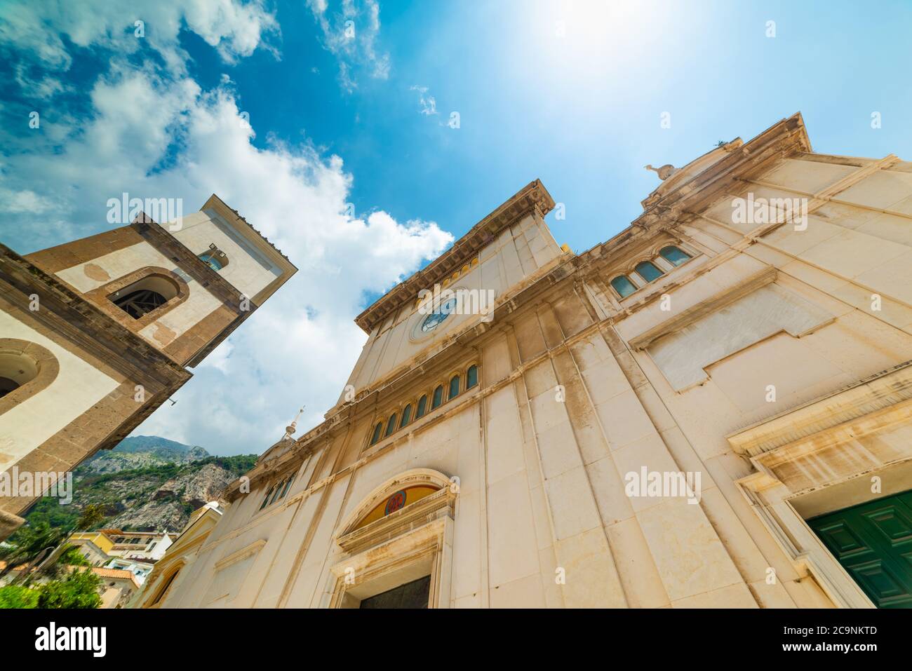 Santa Maria dell'Assunta Kathedrale in Positano. Amalfiküste, Italien Stockfoto