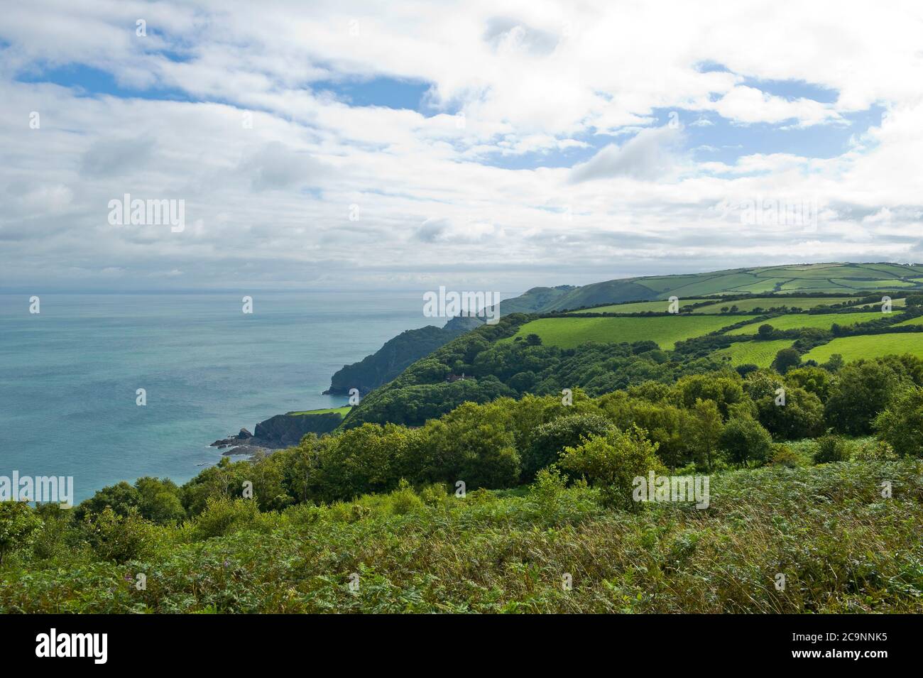 Blick Richtung Woody Bay bei Lynton, Devon, England Stockfoto