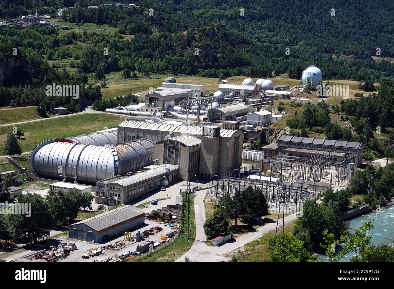 ONERA Französisches Luftfahrtforschungszentrum, Windkanäle, Avrieux, Modane, Maurienne-Tal, Frankreich Stockfoto