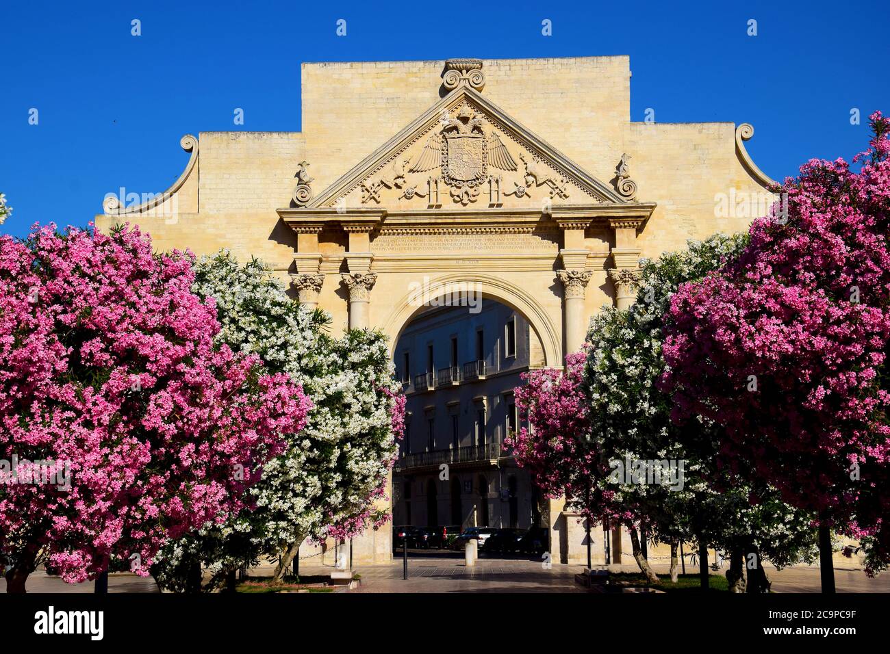 Architektur in Lecce, Italien Stockfoto