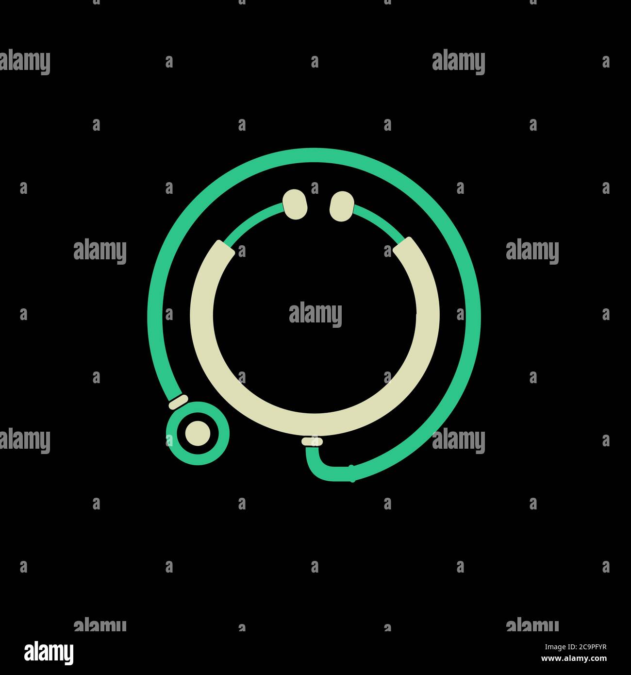 Stethoskop Illustration Vektor Design Logo Gesundheit und medizinische Symbole Ärzte Zeichen Stock Vektor