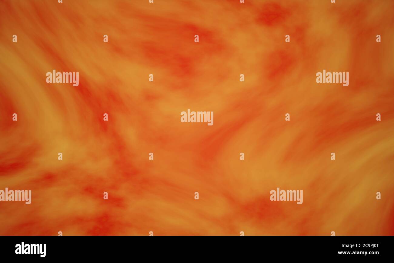 Orange und gelb abstrakter Hintergrund mit verschwommenem weichen Pinsel Strich Aquarell Flammen-Effekt. Illustration ideal für Backdrops und Banner. Stockfoto