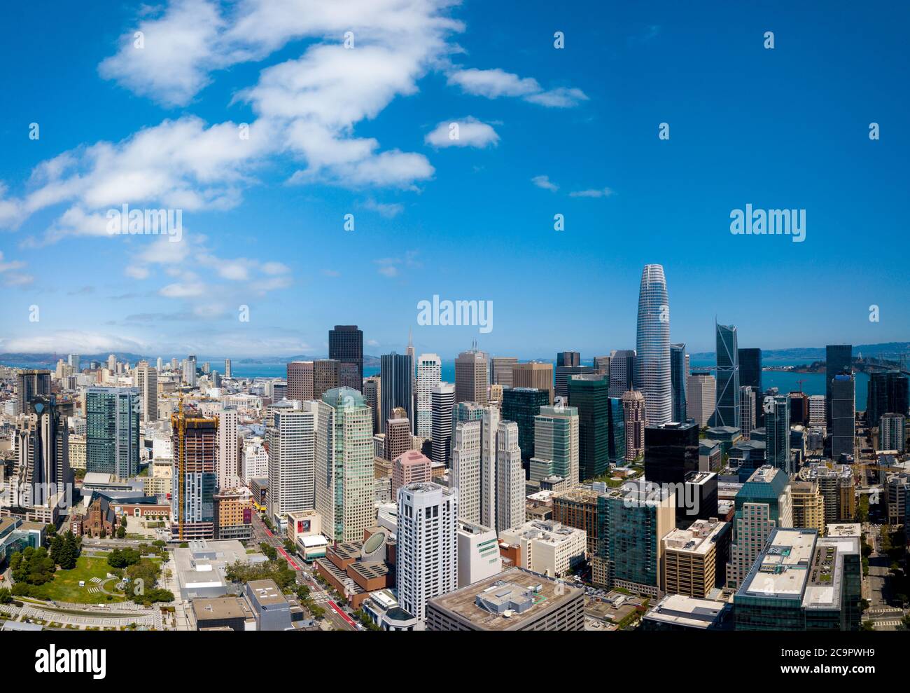 San Francisco Innenstadt während des Tages Luftaufnahme der Skyline Stockfoto