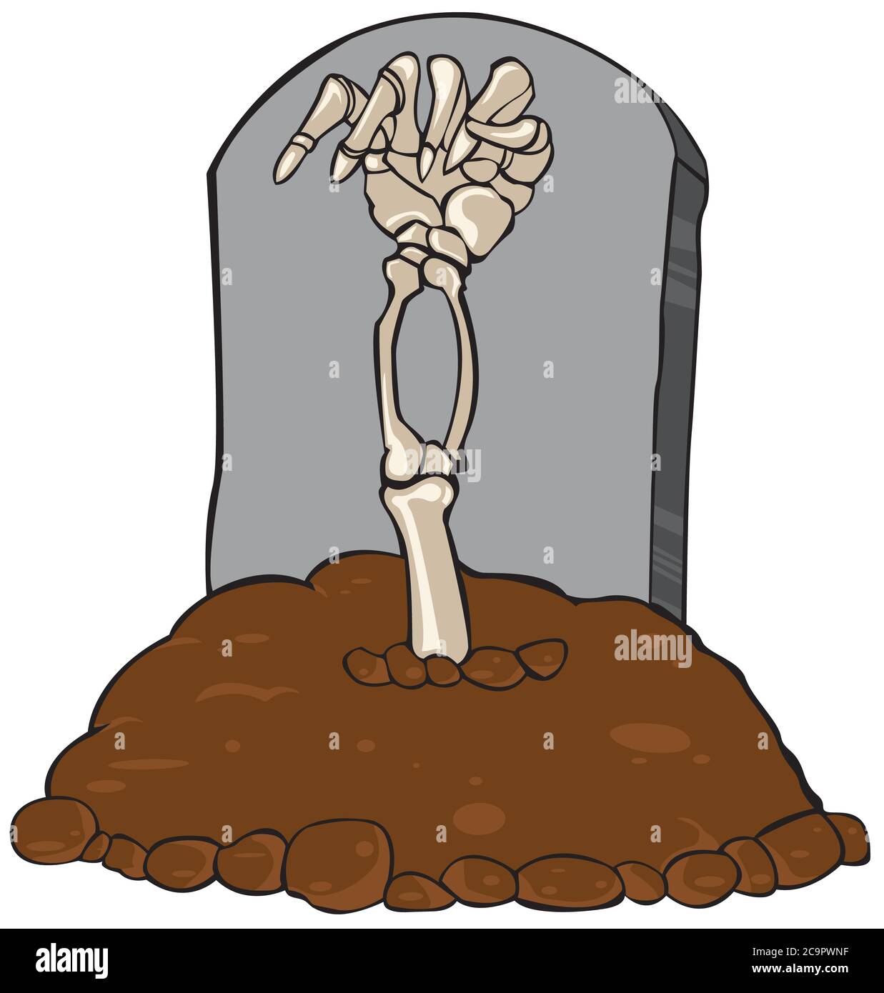 Rip-grab Grab Friedhof Halloween in Frieden ruhen Abbildung Stockfoto