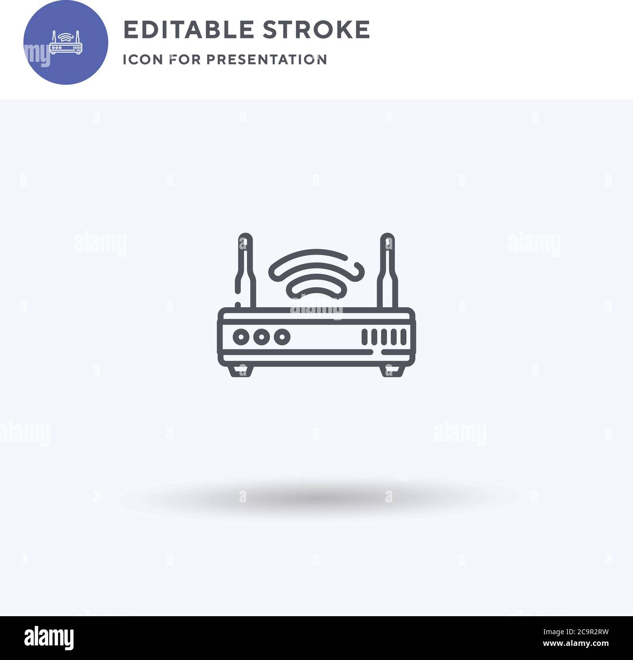 Piktogramm Router Symbolvektor für Wireless-Router, gefülltes flaches Schild, einfarbig ...