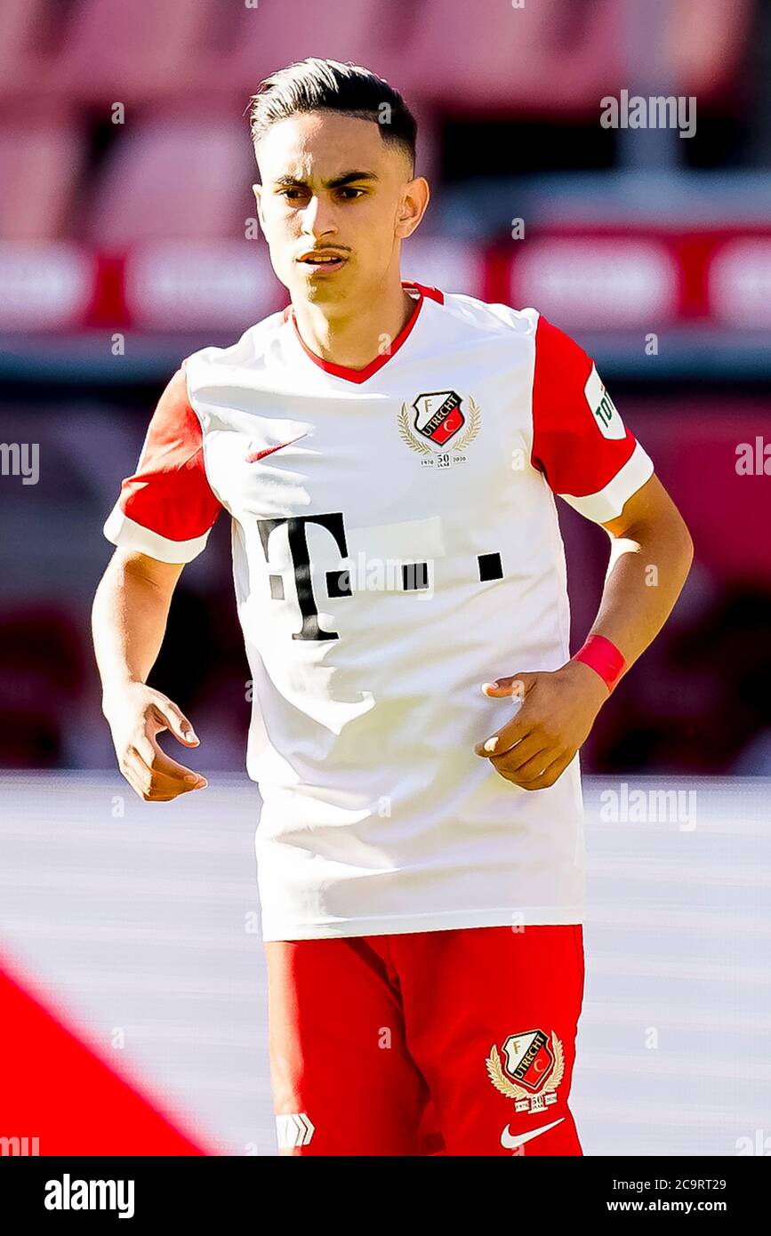 UTRECHT, FC Utrecht - AZ, 08-03-2020, Fußball, Freundschaftsspiel, Niederländische Eredivisie, Saison 2020-2021, Stadion de Galgenwaard, FC Utrecht Spieler Othmane Boussold Stockfoto