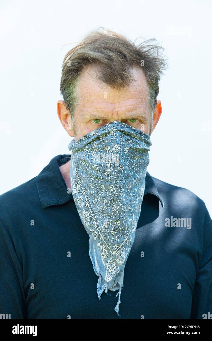 Schauspieler Jason Flemyng, 53, fotografiert mit sozialer Distanzierung während des Lockdown in London, 18. Mai 2020. Stockfoto