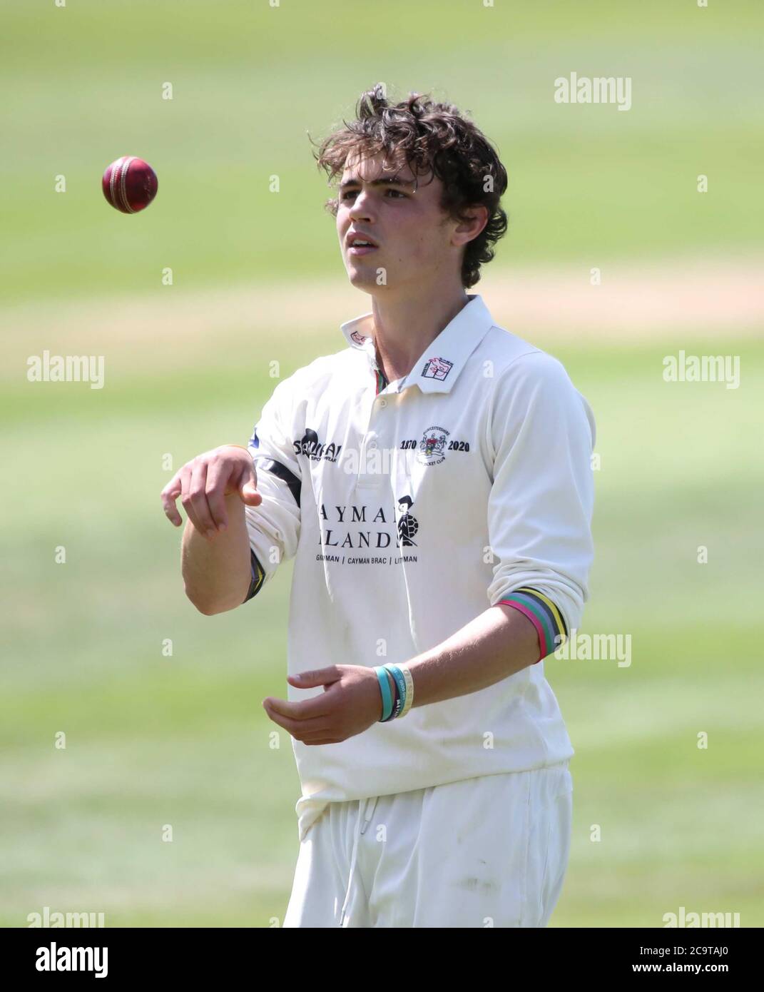 Worcestershire's Tom Price am zweiten Tag des Bob Willis Trophy-Spiels in Bristol County Ground. Stockfoto