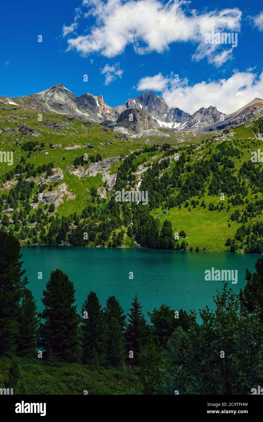 See, Stausee, am Plan d'Amont, oberhalb Aussois, Vanoise Nationalpark, Frankreich Stockfoto