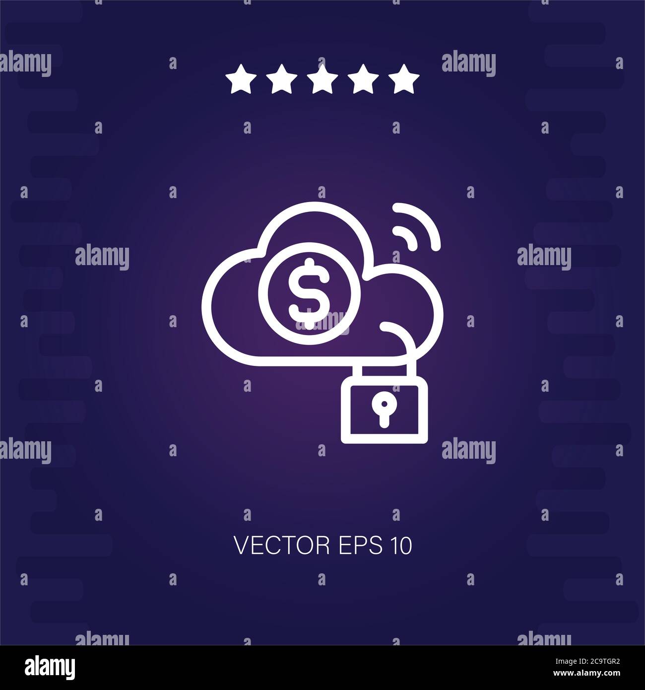 Vektor-Symbol für Cloud-Banking Stock Vektor