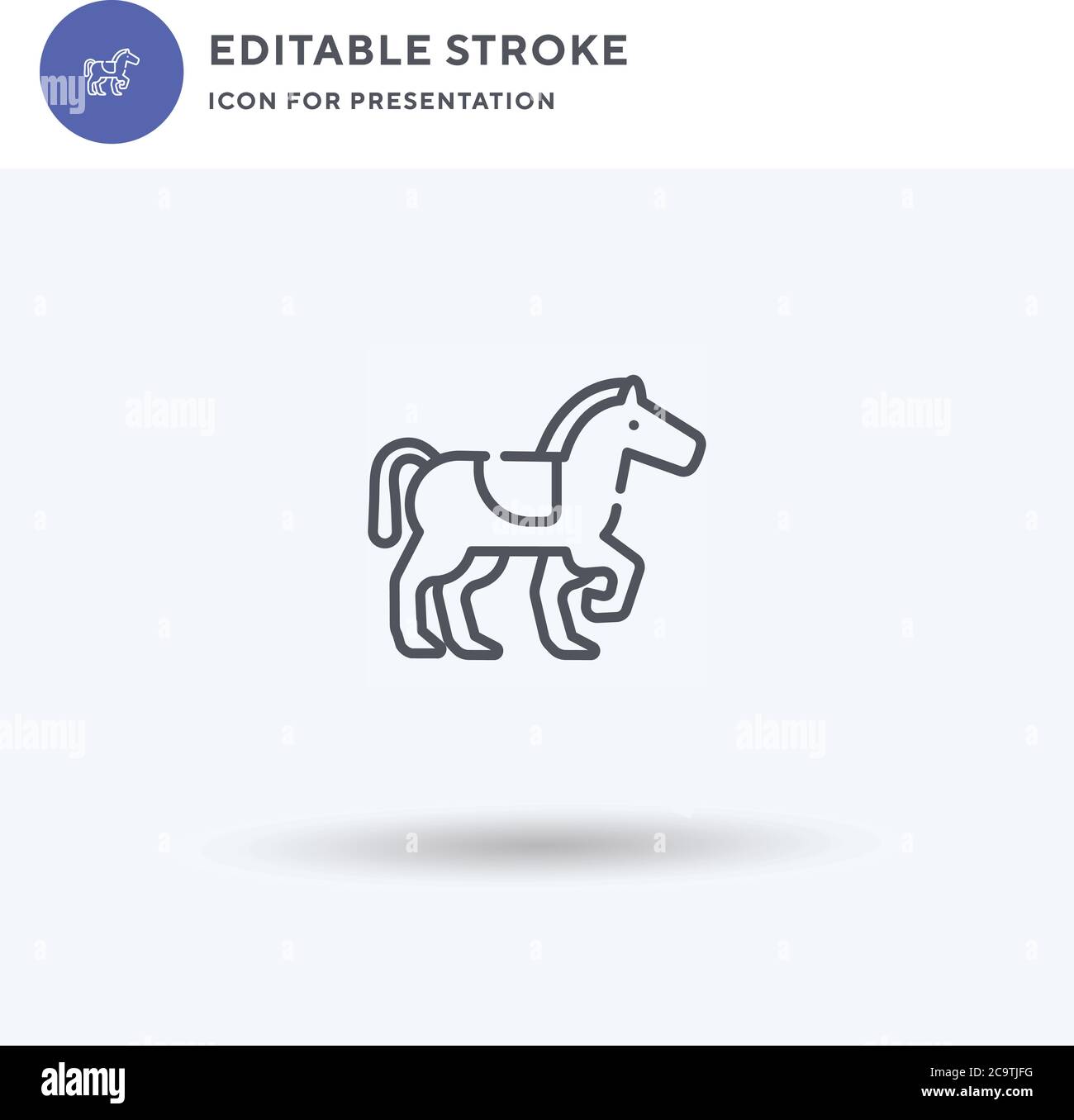 Pferd Icon Vektor, gefüllt flache Zeichen, solide Piktogramm isoliert ...