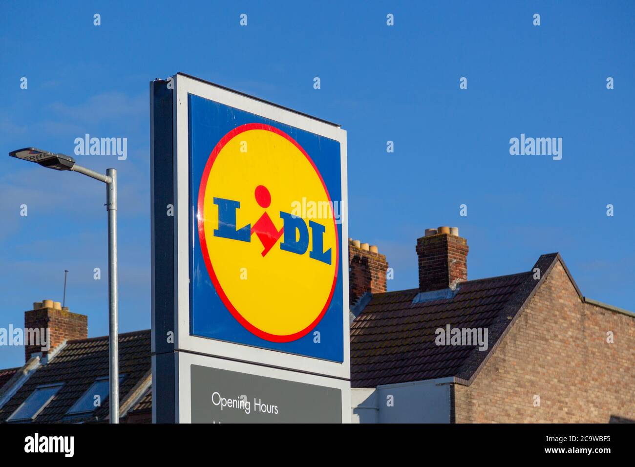 Ein Lidl Supermarkt Logo Schild Stockfoto