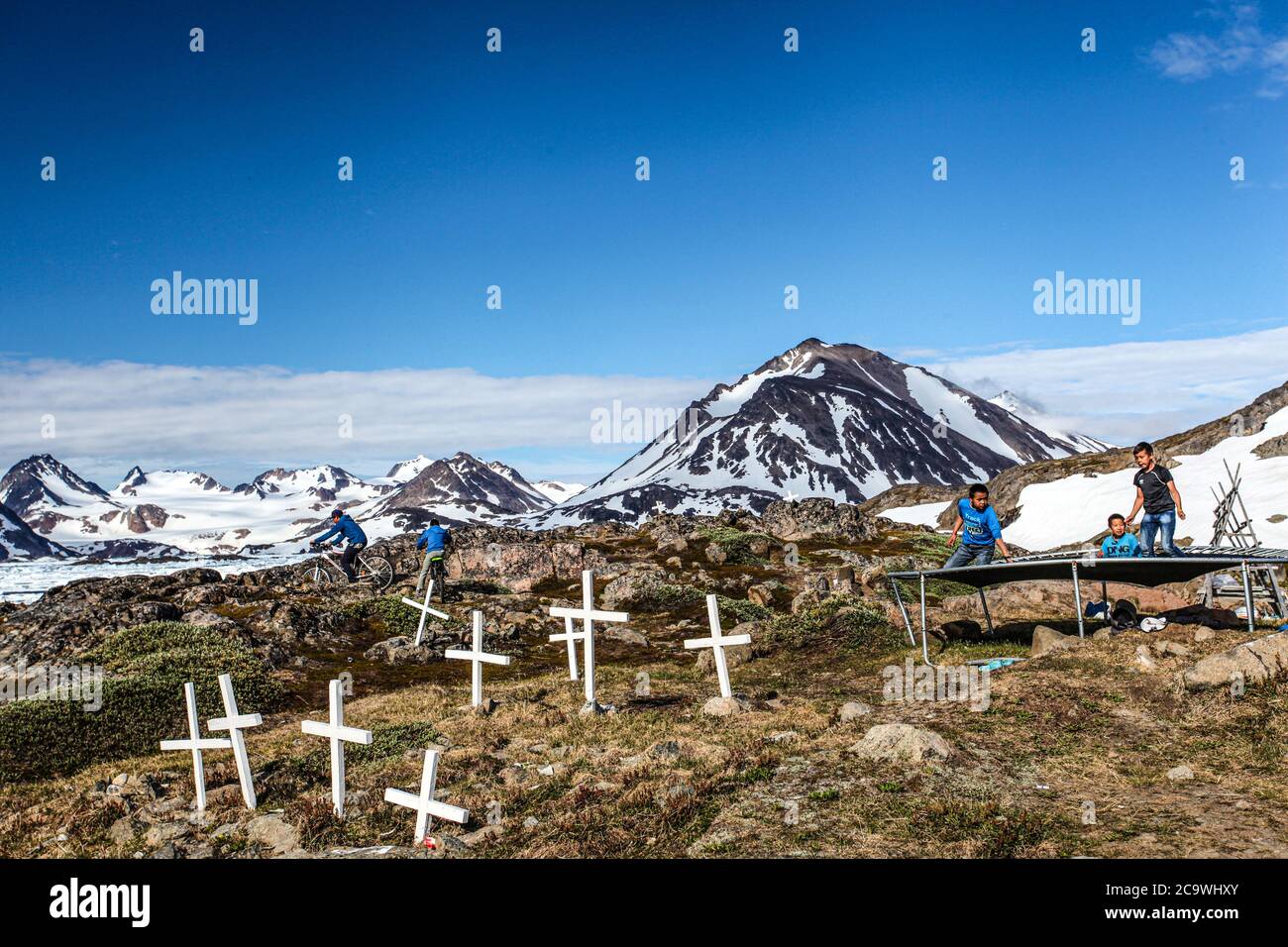 Kulusuk Island, Grönland. Stockfoto