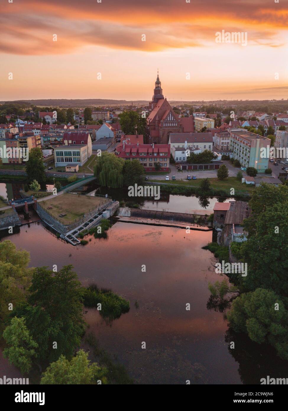 Architektur von Gryfice. Gryfice, Pommern, Polen. Stockfoto