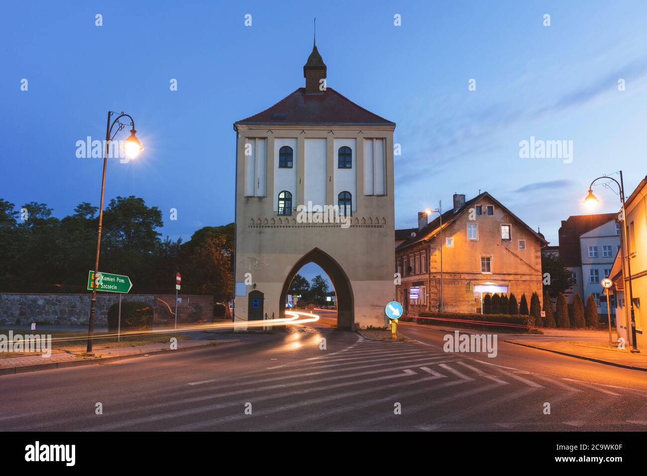 Altes Stadttor in Gryfice. Gryfice, Pommern, Polen. Stockfoto