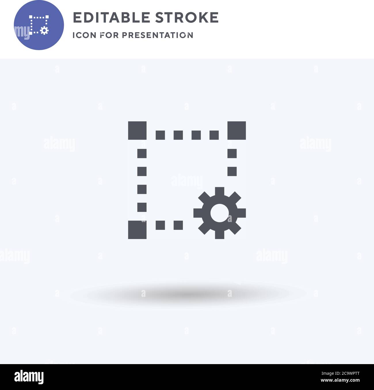 Symbolvektor neu zusammensetzen, gefülltes flaches Zeichen, solides