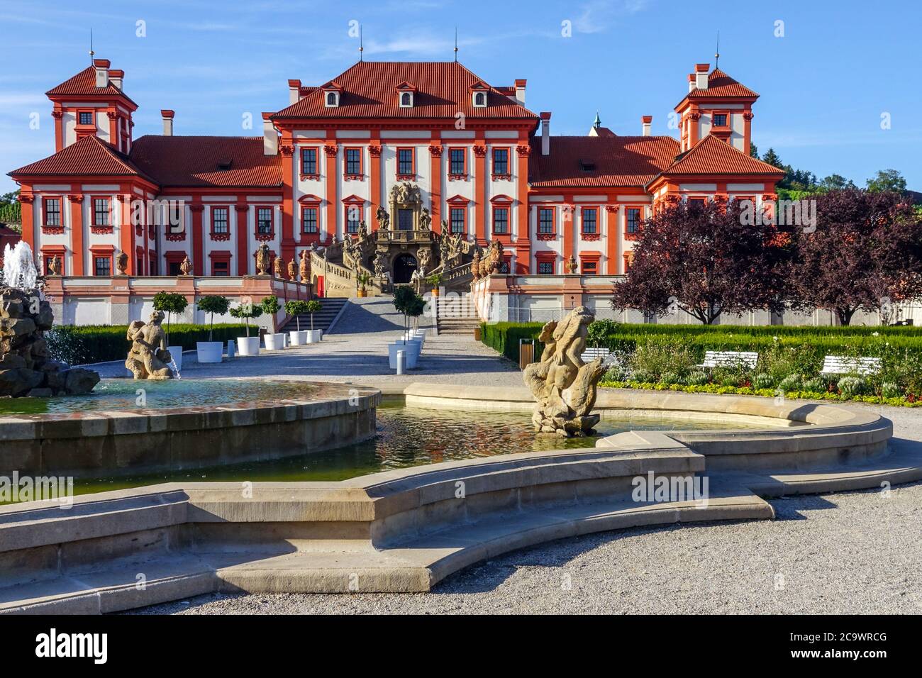 Burg Troja Prag Tschechische Republik Barockarchitektur Stockfoto