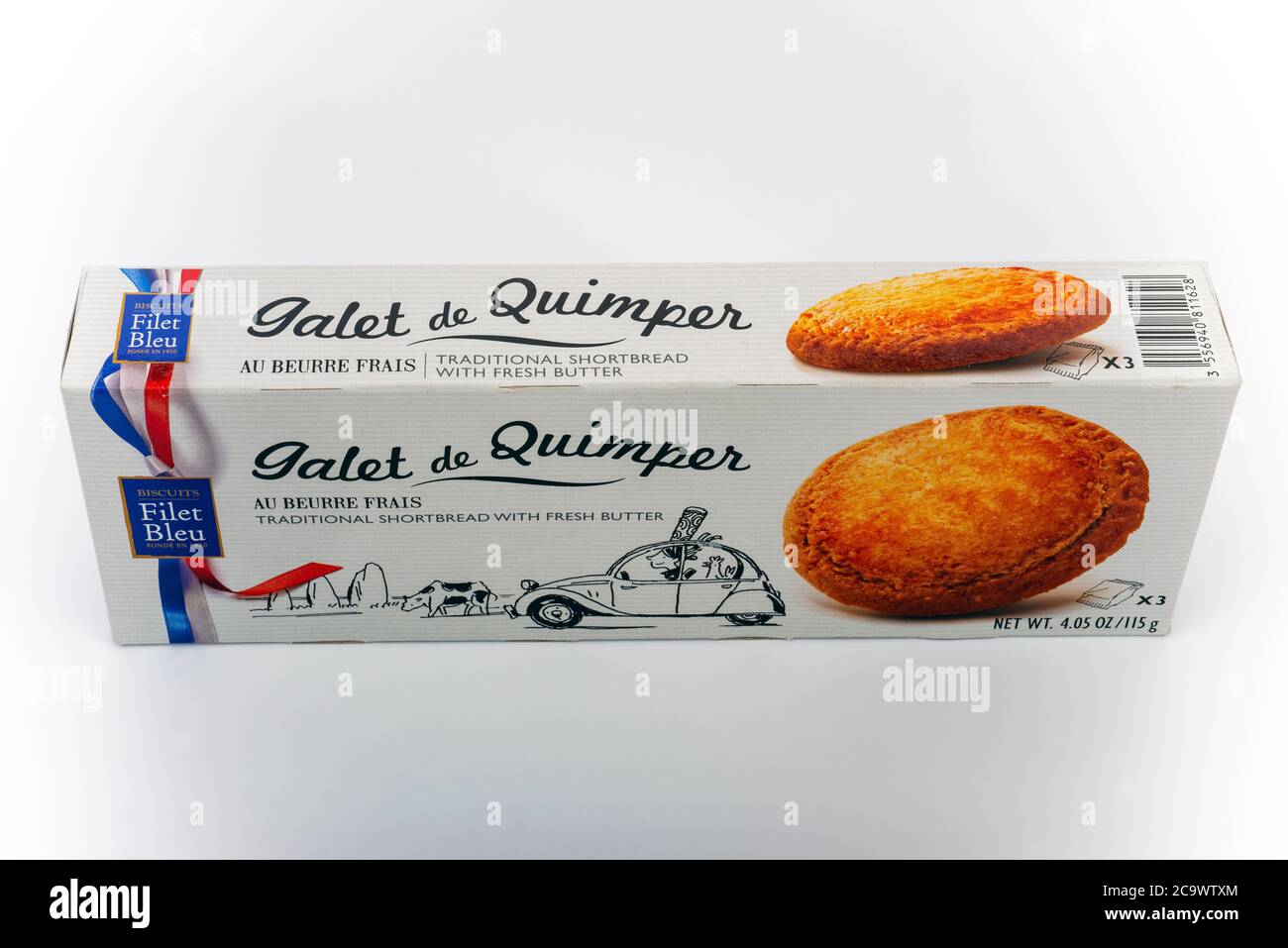 Galet de Quimper traditionelle französische Butterkekse Stockfoto