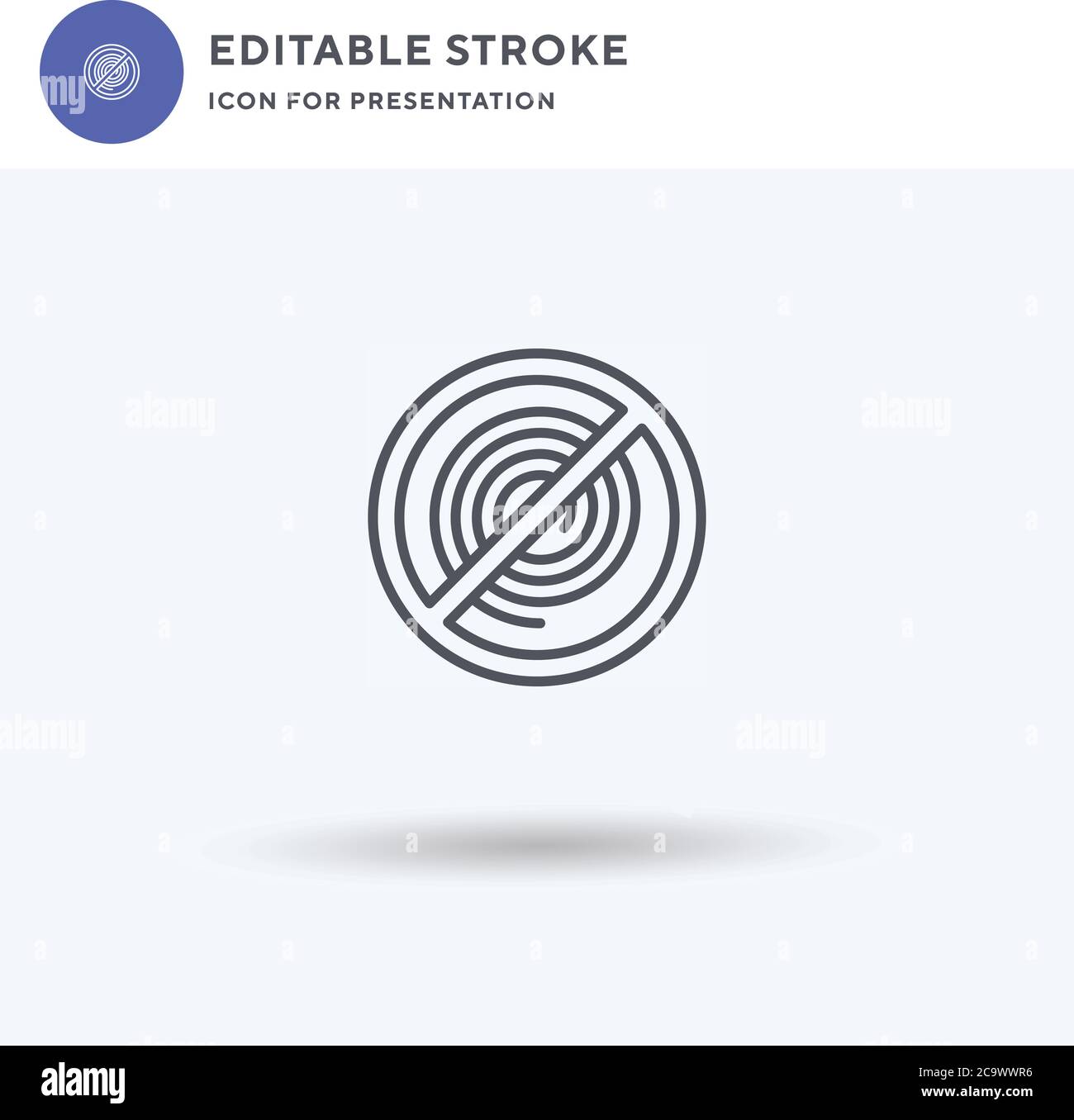 Drehen Sie nicht Symbolvektor, gefülltes flaches Zeichen, solides Piktogramm isoliert auf weiß, Logo-Illustration. Symbol nicht drehen für Präsentation. Stock Vektor