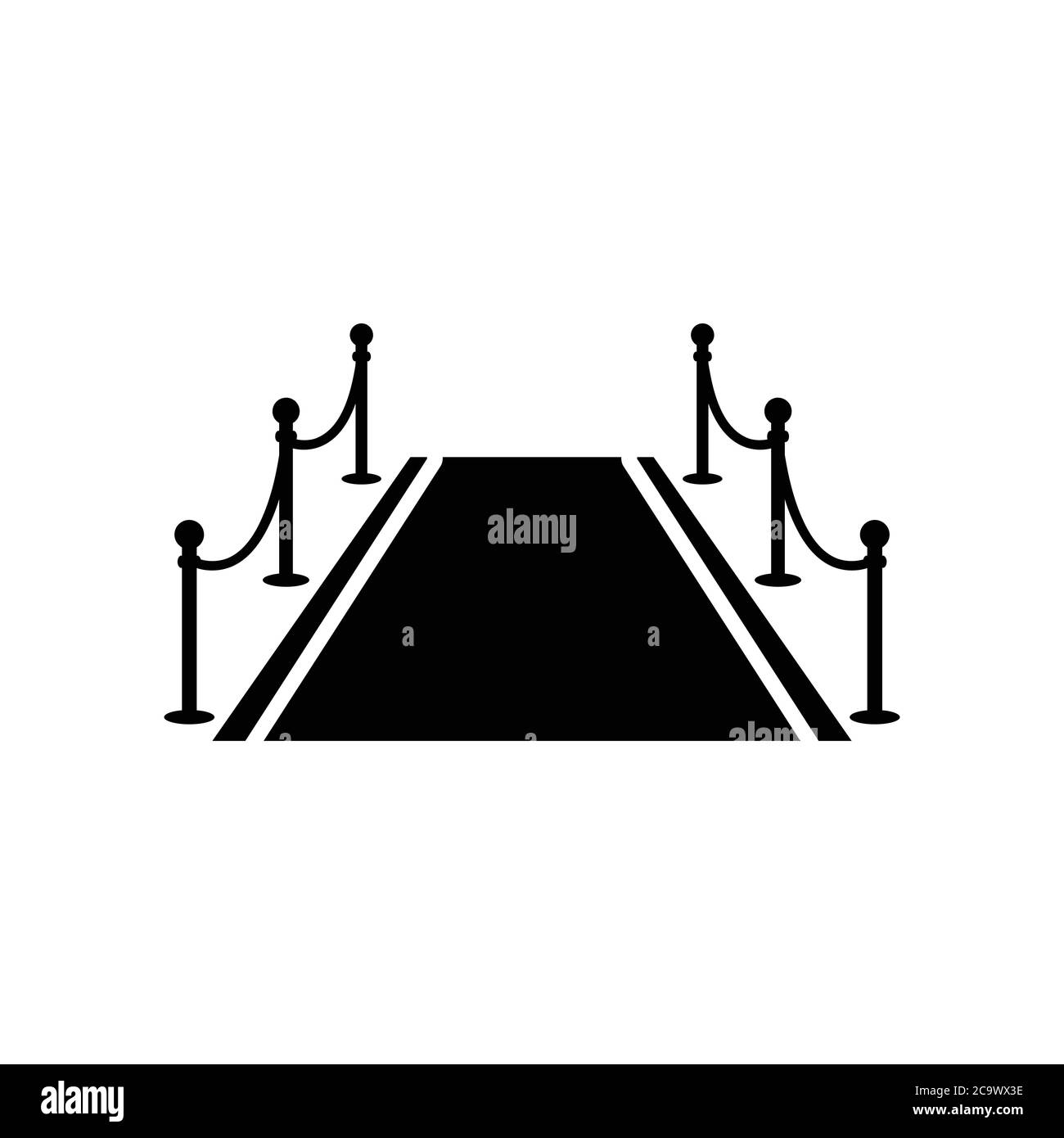 Event roter Teppich Symbolvektor Stock Vektor