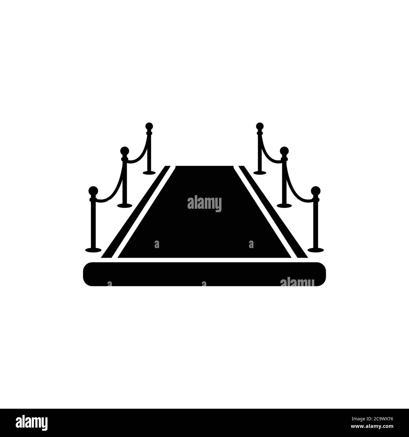 Event roter Teppich Symbolvektor Stock Vektor