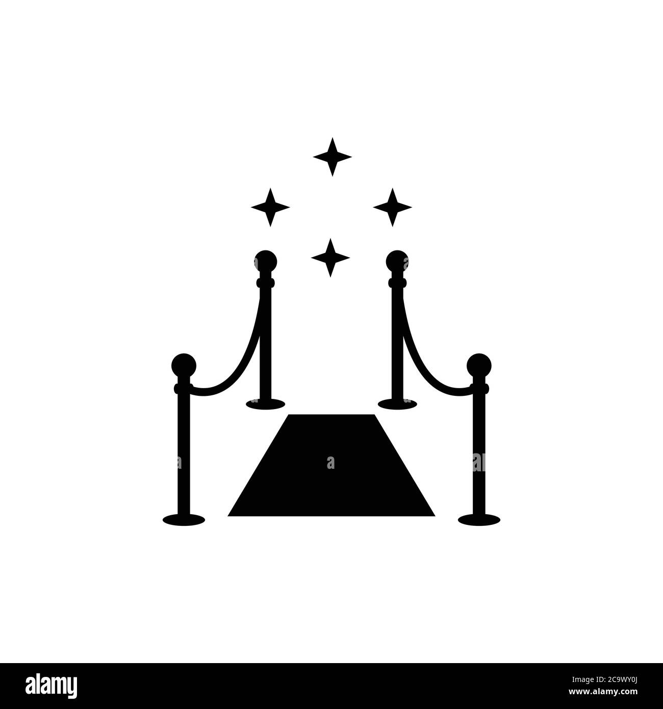 Event roter Teppich Symbolvektor Stock Vektor