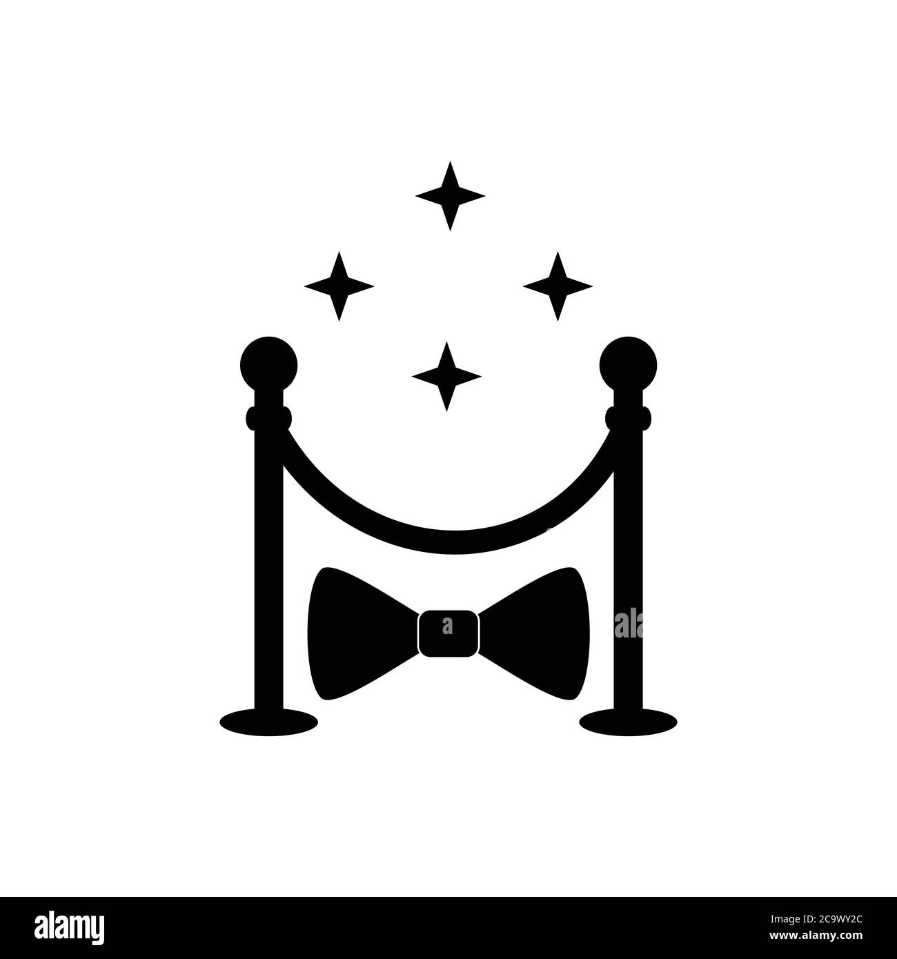 Event roter Teppich Symbolvektor Stock Vektor