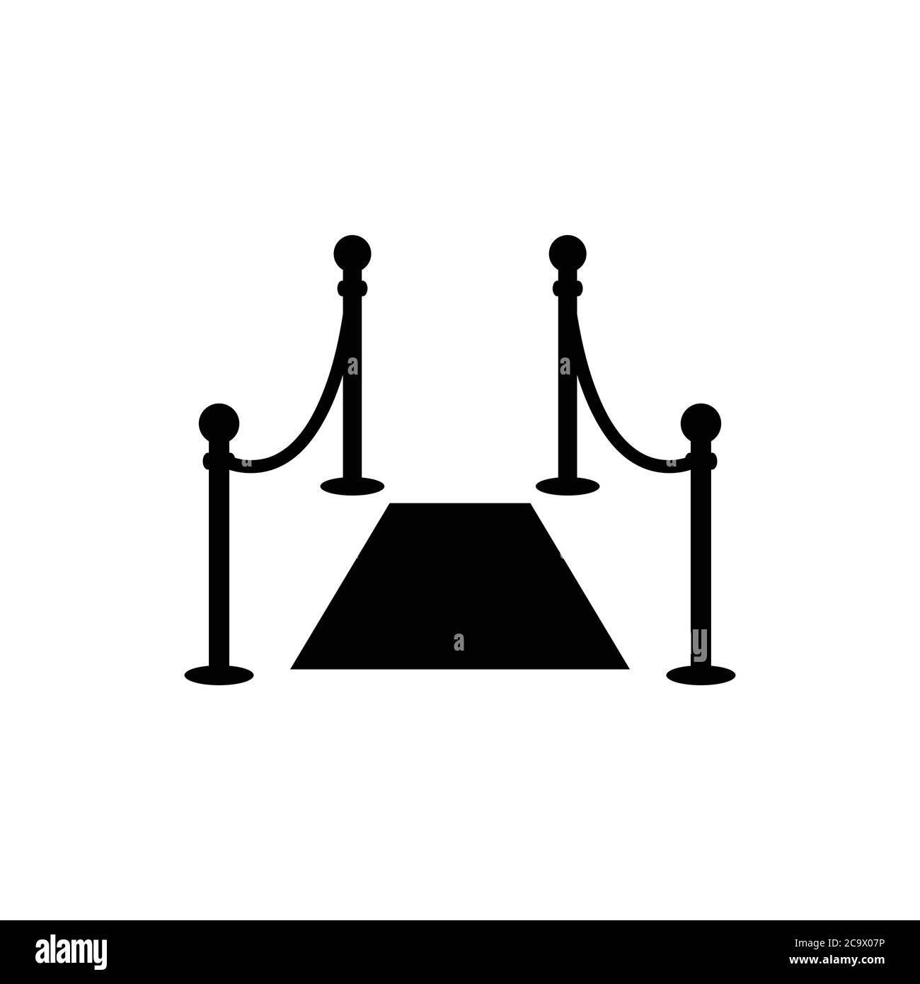 Event roter Teppich Symbolvektor Stock Vektor