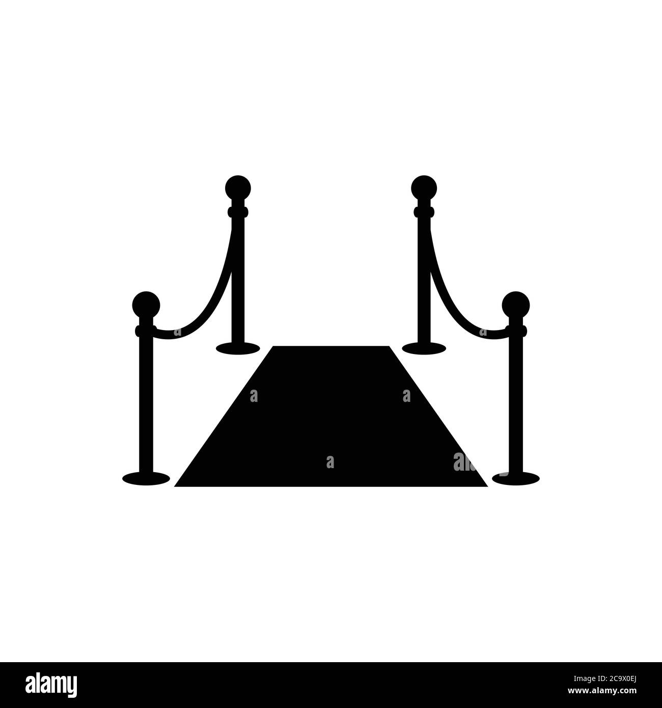 Event roten Teppich Podium reich Symbol Vektor Stock Vektor