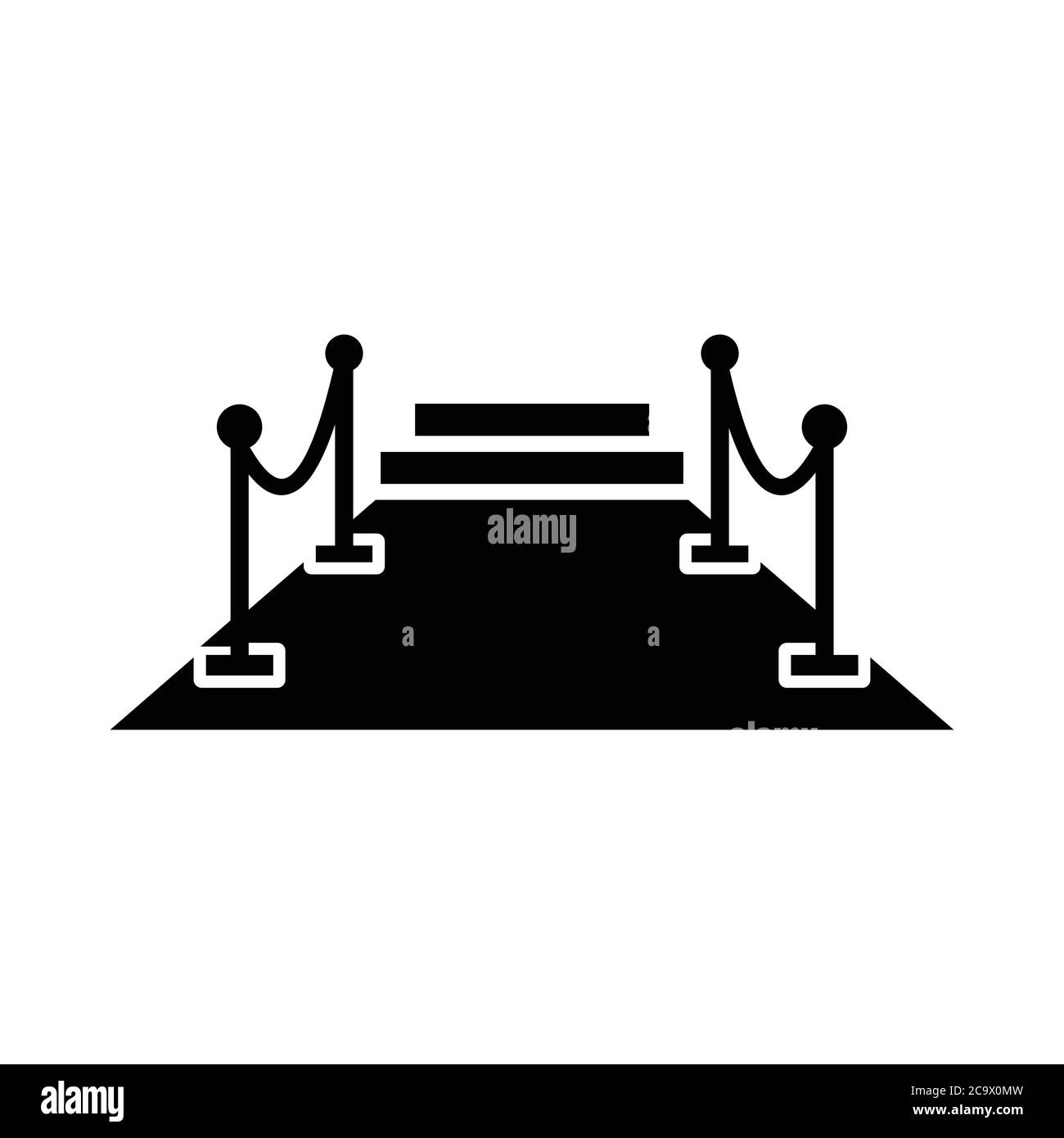 Event roter Teppich Symbolvektor Stock Vektor